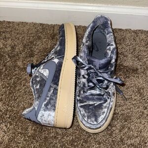 Nike Gray Suede Air Force Sneakers
